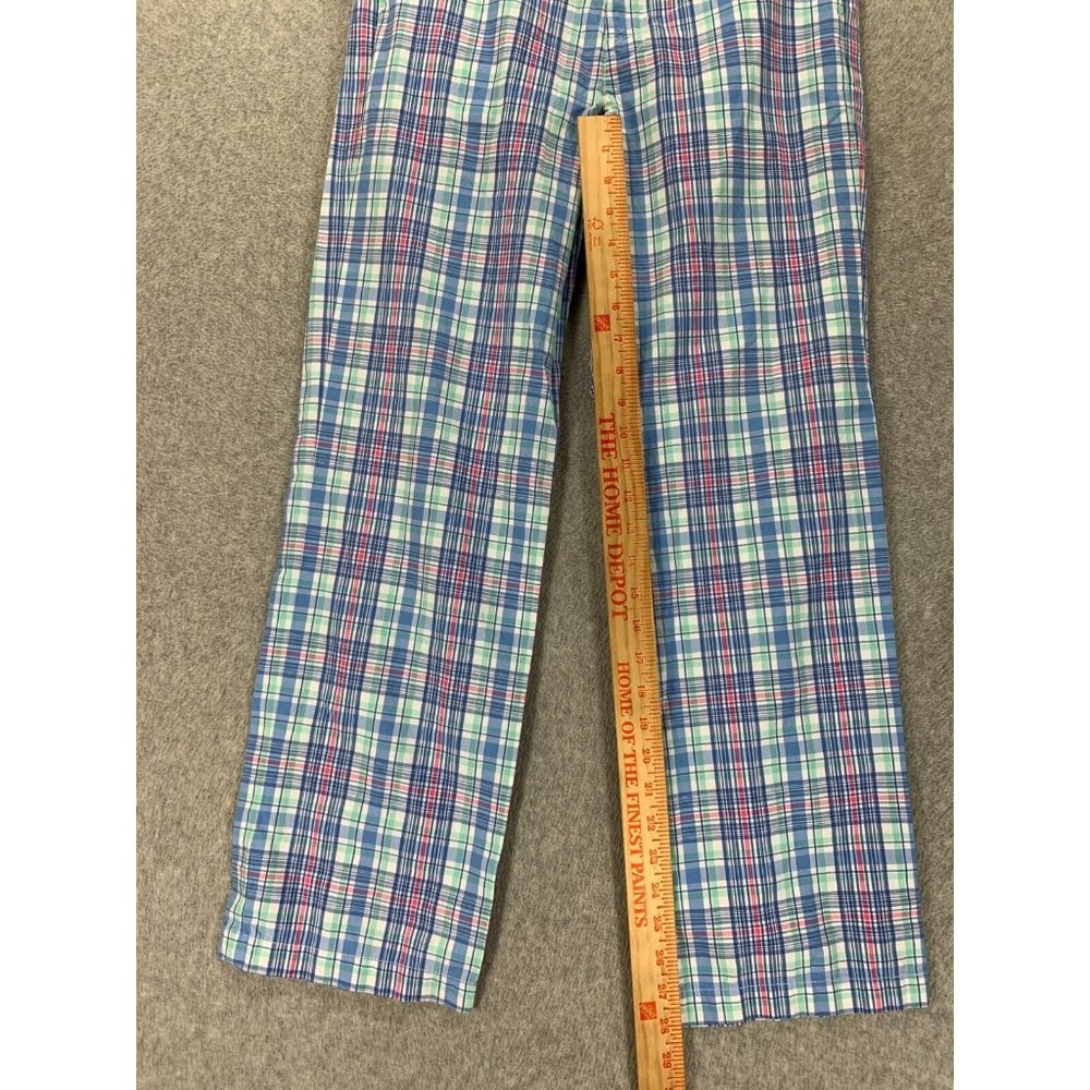 Vineyard Vines100% Cotton Plaid Casual Pants (Boy's Size 18)‎ Blue - Picture 8 of 12
